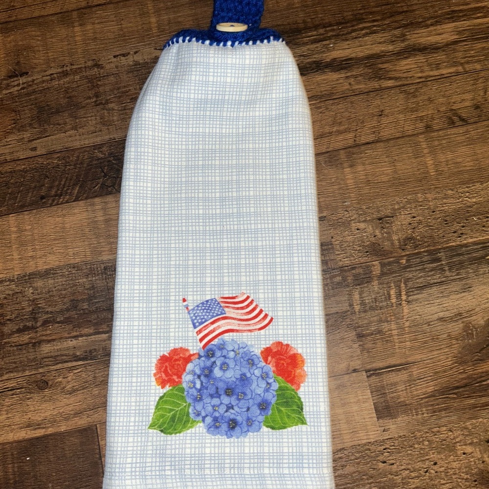Patriotic Floral Kitchen Towel